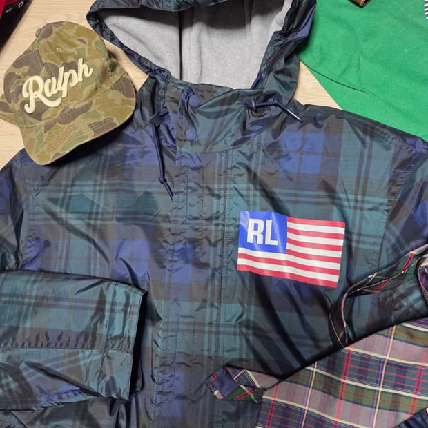 (새상품)POLO SPORT 체크 코트 코치 자켓 점퍼 