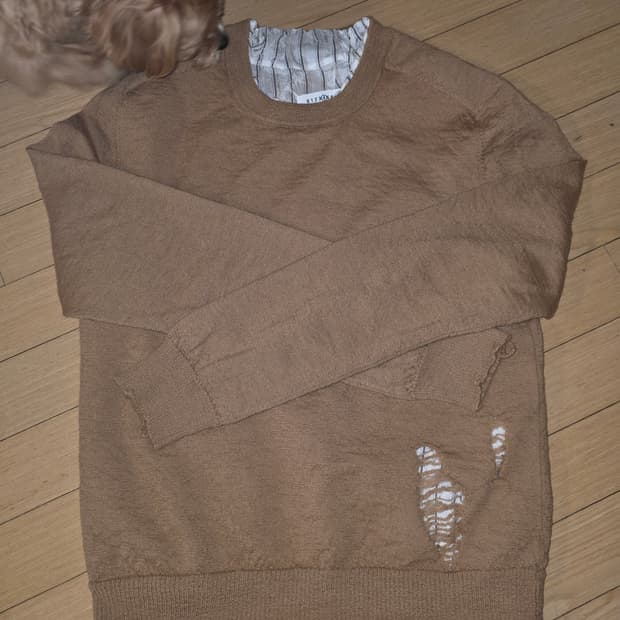 마르지엘라 셔츠레이어드 니트