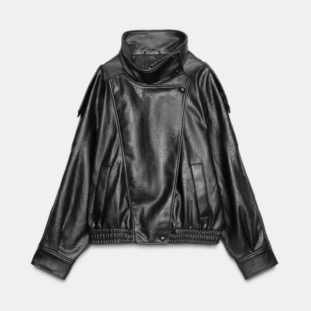 ZARA 자라 페이크 레더 자켓 XS