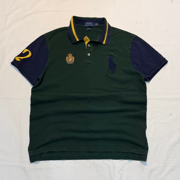 폴로 랄프로렌 빅포니 치프키프 카라티 딥그린 배색