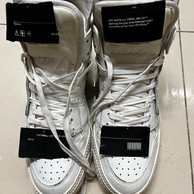 오프화이트 3.0 하이탑 스니커즈 42 