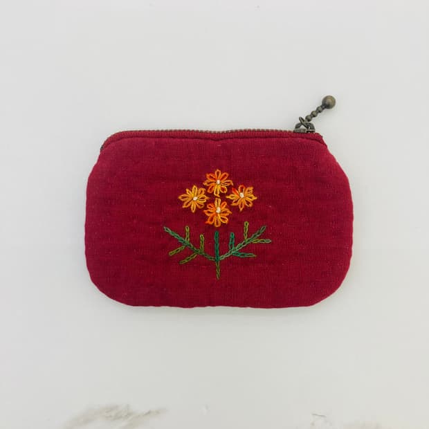 핸드메이드 플라워 패치워크 카드 지갑