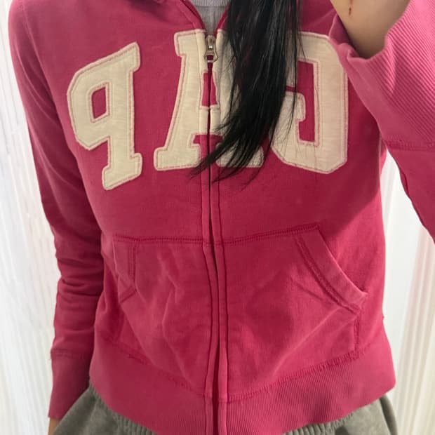 갭 핑크 후드집업 키즈 XL