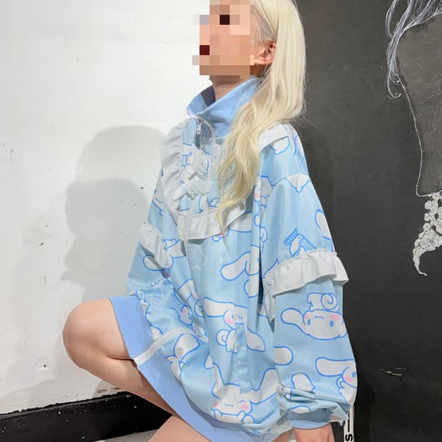 Acdcrag X 산리오 시나몬롤 천사계 지뢰계 갸루 집업 자켓