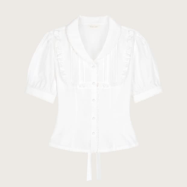 클리시어 워니하우스 슈가파우더 블라우스