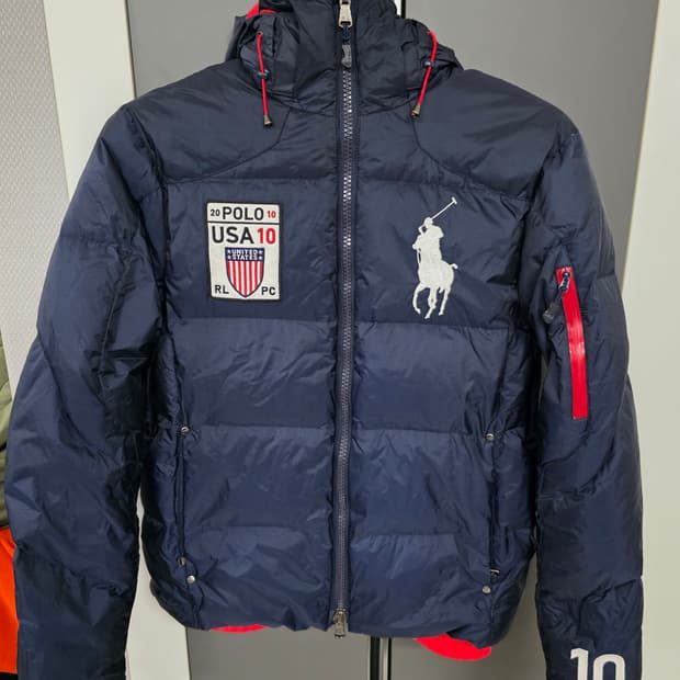 폴로 USA 다운패딩  네이비 95사이즈