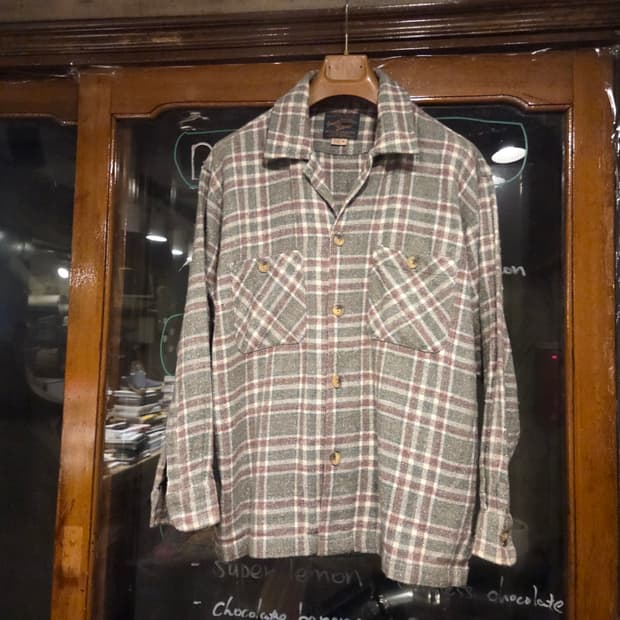 정글스톰 오픈칼라넥 플란넬셔츠