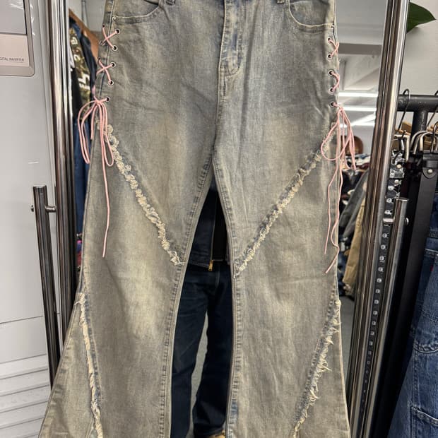 japanese vintage SY 여성 부츠컷 데님팬츠