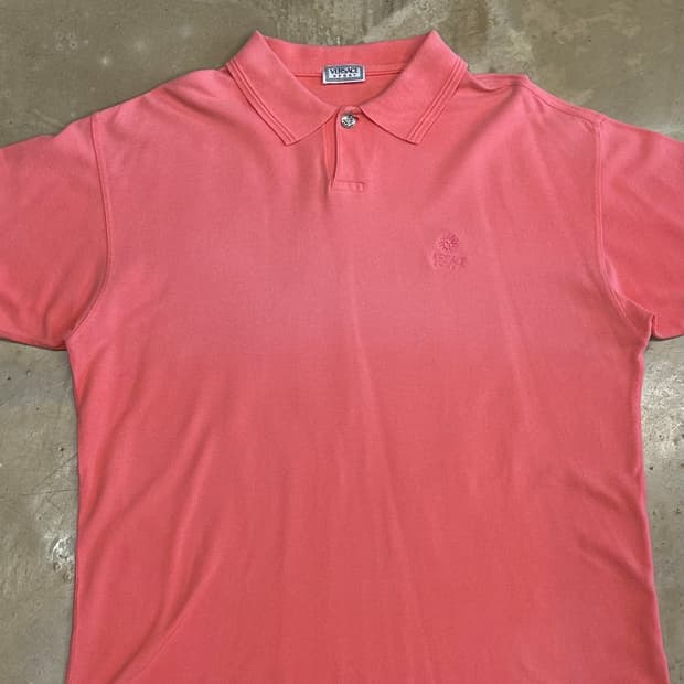 50 베르사체 스포츠 핑크 카라 반팔 티셔츠