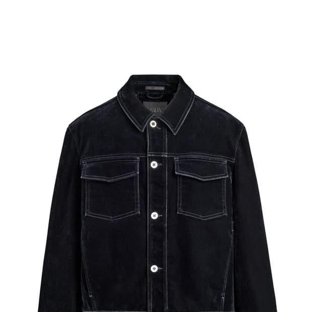 자라 플록 벨벳 자켓 M 사이즈