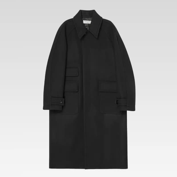 [L] 애프터프레이 투어리스트 캐시미어 발마칸 코트 블랙