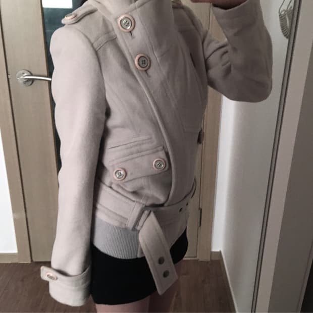 빈티지 아이보리 숏코트