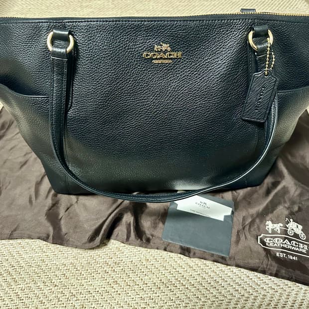 [정품]코치 Coach 블랙 토트백