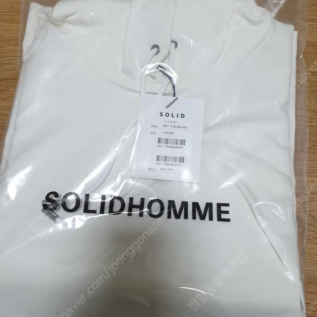 솔리드 옴므 슬리브 후드 티셔츠