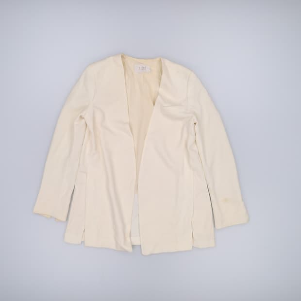 [82-94-160] 한섬타임 여성 노카라 자켓 0115H1