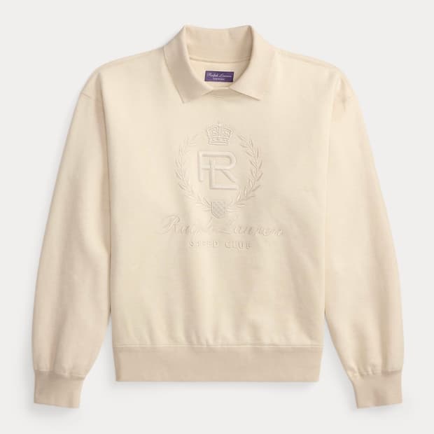 Purple Label 릴렉스핏 코튼 캐시미어 스웨트셔츠