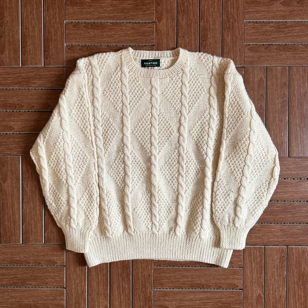 Kanebo vintage fisherman hand knit