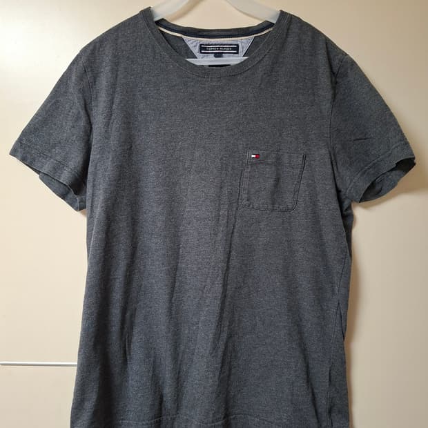 [여성] 타미힐피거 정품 슬림핏 반팔티 그레이 L