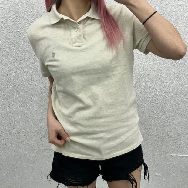 폴로 랄프로렌 그레이포니 백멜란지 pk티 S