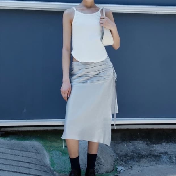 에토스 레이어드 스커트 치마 Layered Strap Skirt 2
