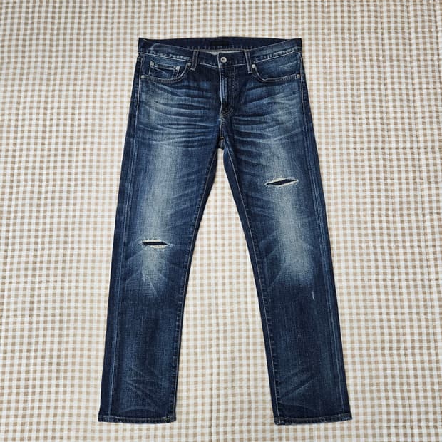 유니클로 스판 데님 청바지 남자33