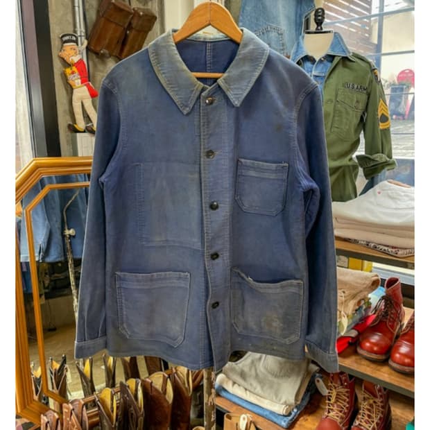 50s 프렌치 몰스킨 워크 자켓