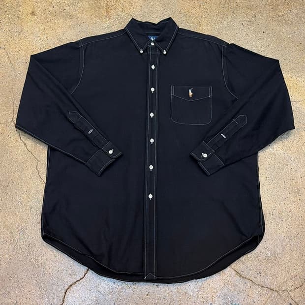 새상품급 00s 미국 빈티지 폴로랄프로렌 긴팔 검정 블랙셔츠