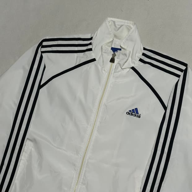 95 아디다스 네이비 삼선 화이트 바람막이