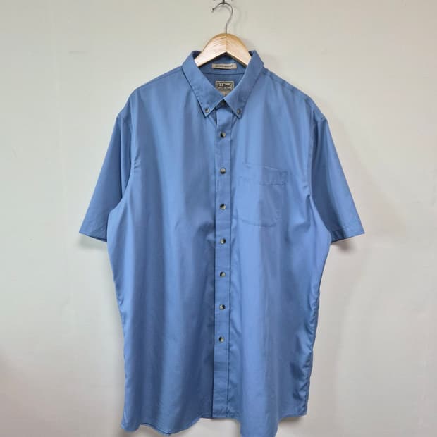 엘엘빈LLBEAN 블루 옥스포드 반팔 셔츠 XL - S432