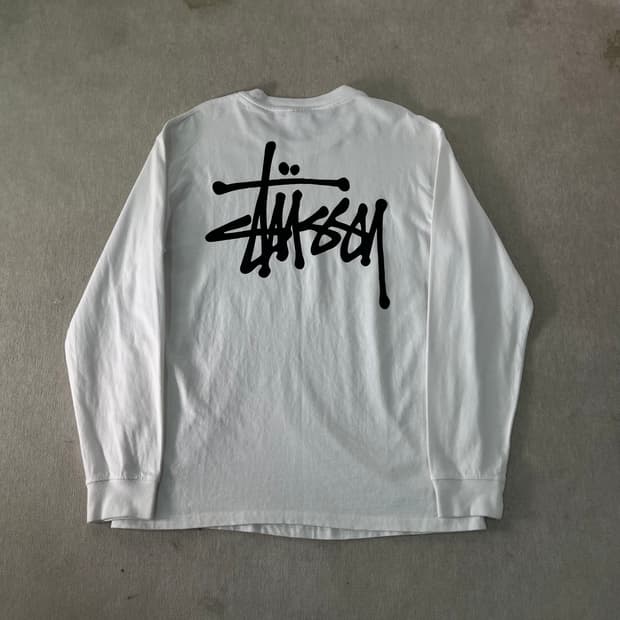 100 스투시 베이직로고 롱슬리브 티셔츠
