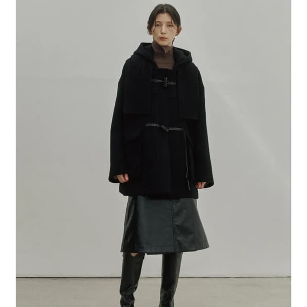 Noirer for woman 캐시미어 머플러 더블 코트