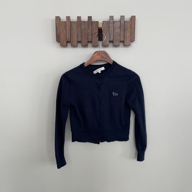 메종 키츠네 베이비 폭스 패치 네이비 레귤러 가디건