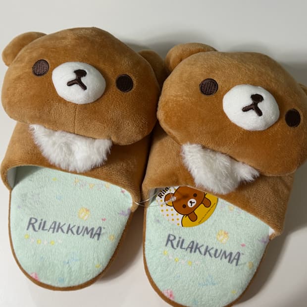 리락쿠마 챠이로이코구마 코구마 룸슈즈 슬리퍼