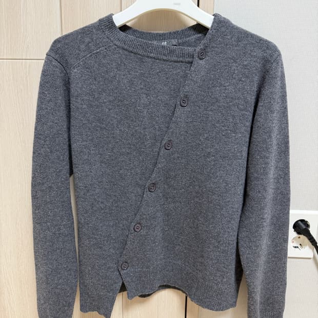 ee 2 WAY CARDIGAN GREY XL