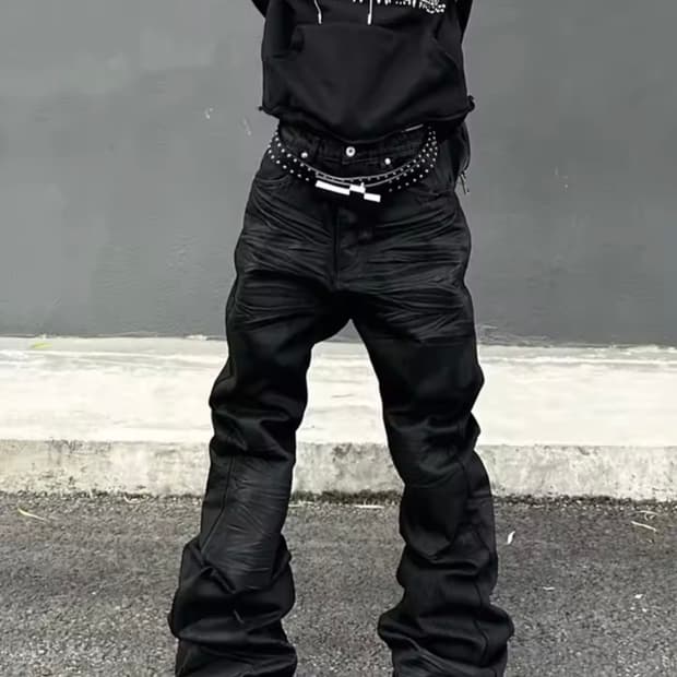 디스트레스드 플레어진 