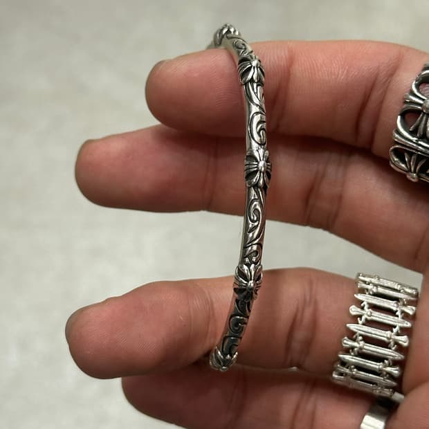 Sil cross bangle - 십자 뱅글