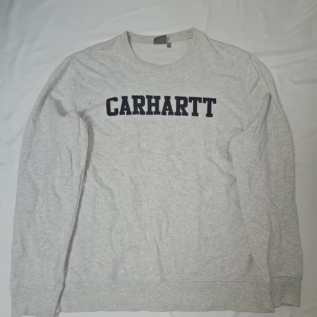 칼하트 맨투맨 오트밀 스웻셔츠 테리 빈티지 L
