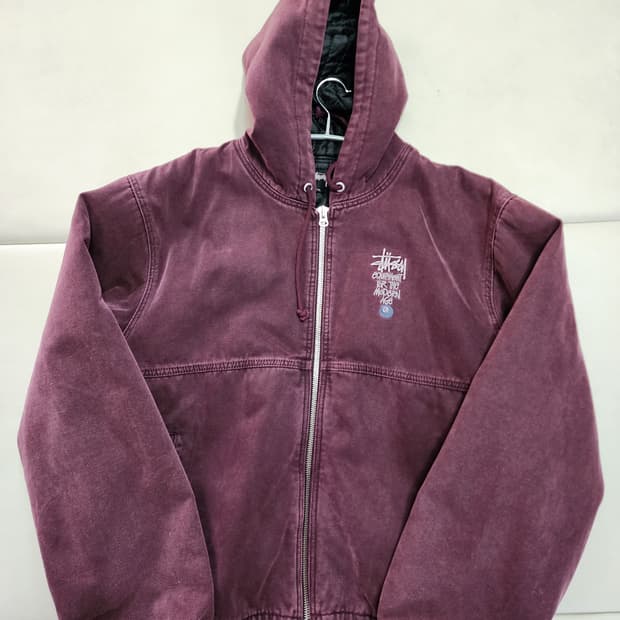 스투시 캔버스 인슐레이티드 워크자켓 버건디 xxl