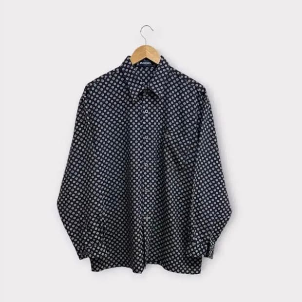 플레이보이 네이비 패턴 셔츠 2XL