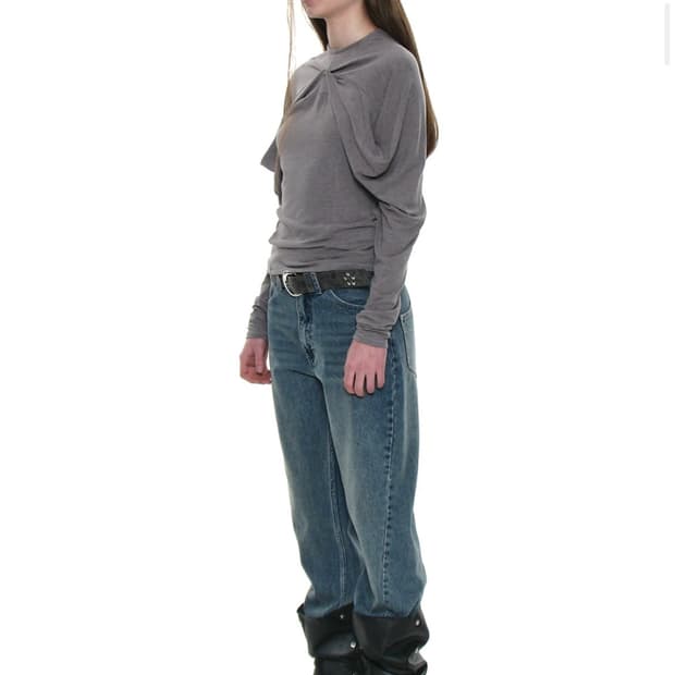 Partimento drape puff top