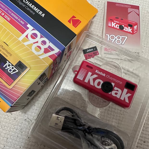 [미사용] 코닥 차메라 키체인 디지털 카메라 레드 단순 개봉