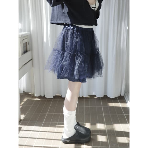 Navy shasha skirt
