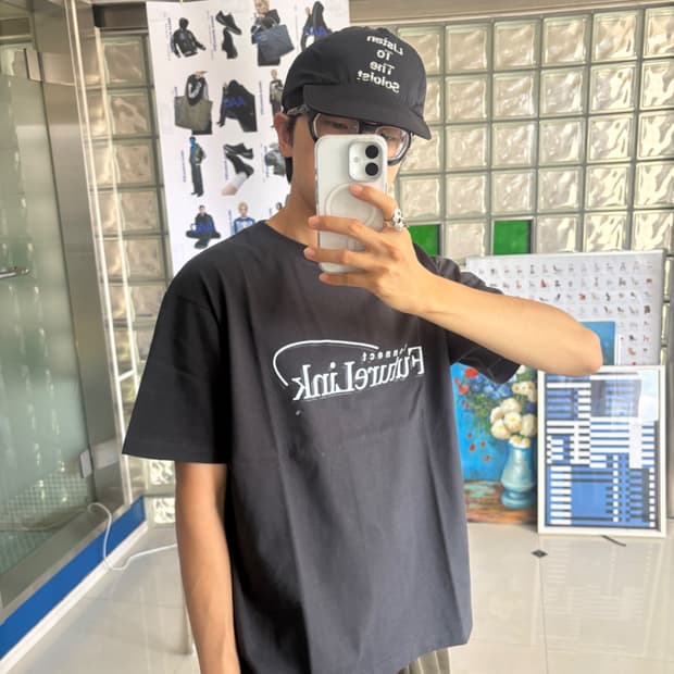 logo print tee 로고 프린트 티
