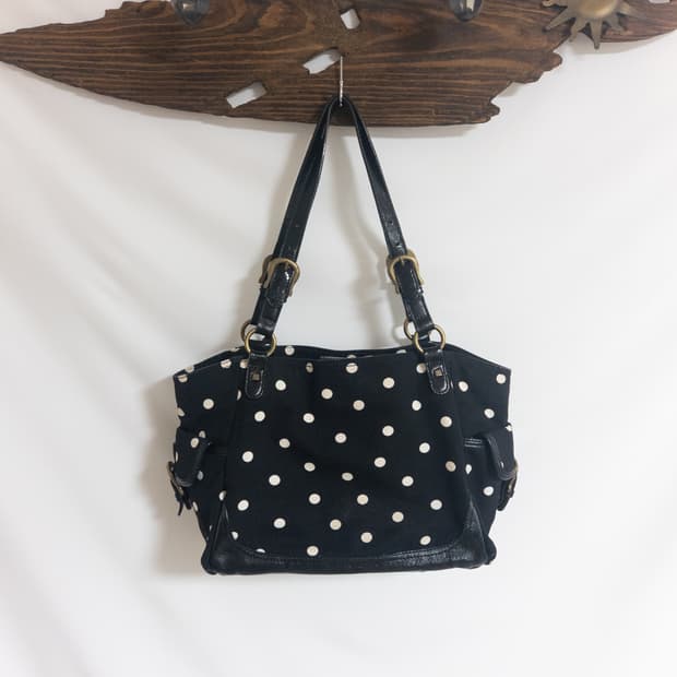 talbots 탈보츠 도트 패턴 블랙 백