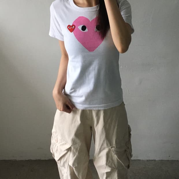 꼼데가르송 더블로고 반팔티