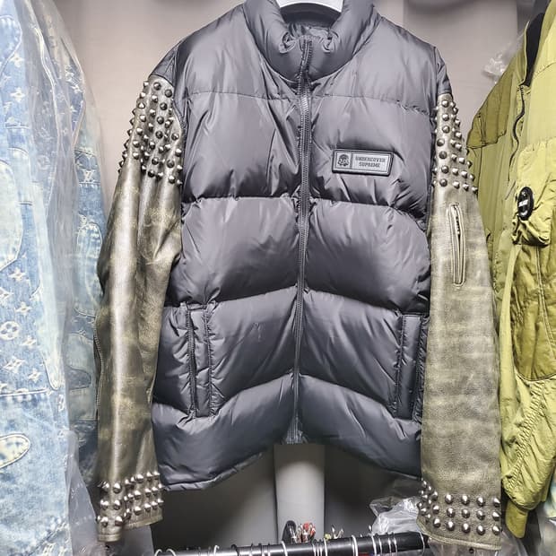 슈프림 언더커버 레더 푸퍼패딩