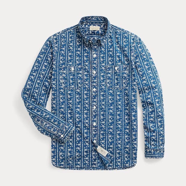 RRL 더블알엘 인디고 우븐셔츠