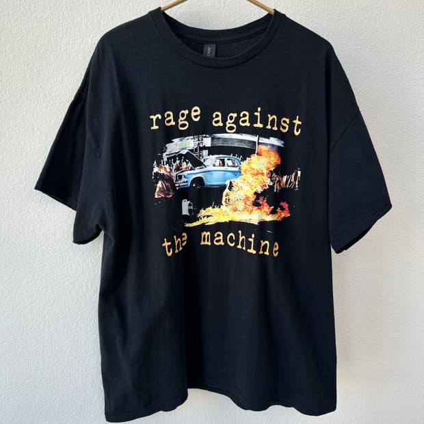 [XL] 레이지 어게인스트 더 머신 밴드 티셔츠 - 길단 헤비