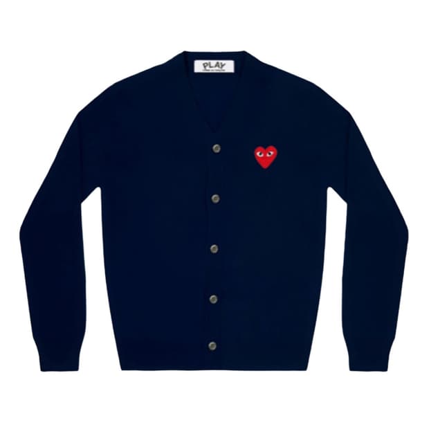 꼼데가르송 네이비 가디건 xs