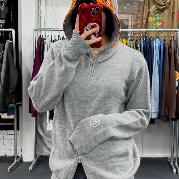 베이프 타이거 샤크 니트 후드집업